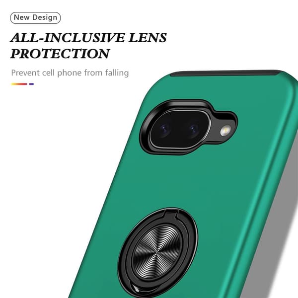 Til Pixel 10a Deksel Hybriddeksel med Finger Ring Green