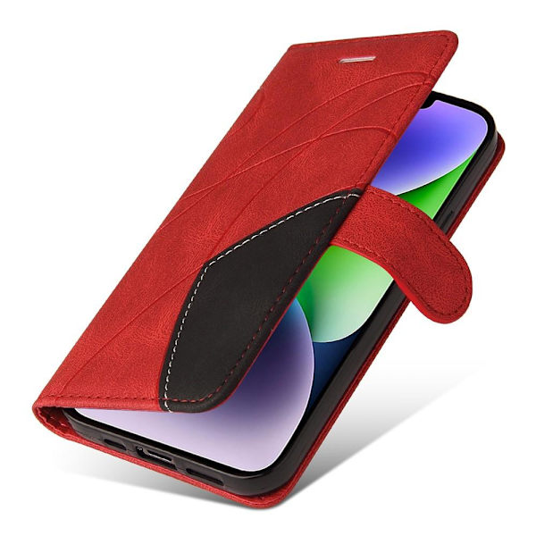 Til iPhone 15 Plus KT Series-1 Dobbeltfarvet etui Red