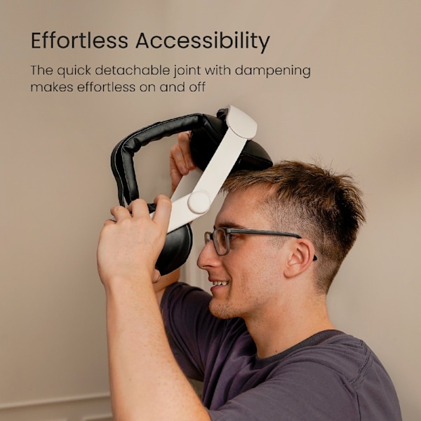 Til Meta Quest 3/3S hovedrem VR Headset Blød pude hovedbøjle Trykreducerende Grey