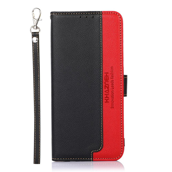 KHAZNEH Phone Cover for Samsung Galaxy A22 5G - Black & Red Black