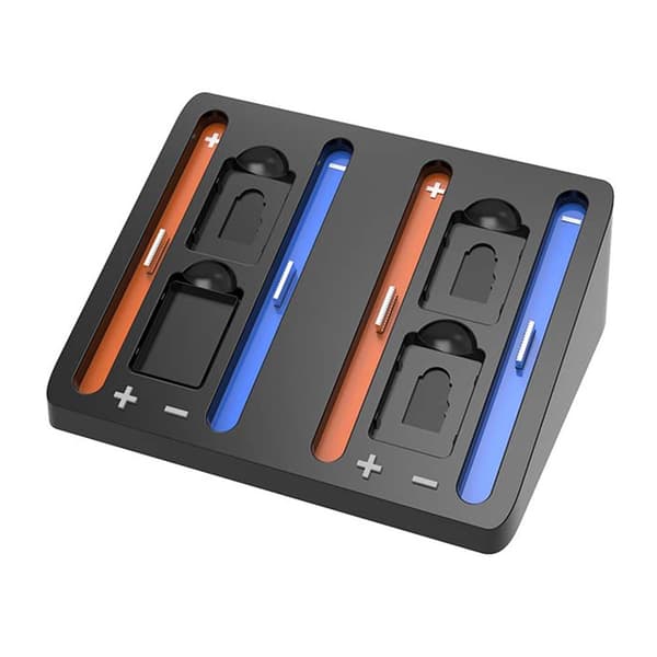 Kompatibel med Nintendo Switch 2 Joy-Con 4 Plats Laddningsdocka LED-indikator Svart