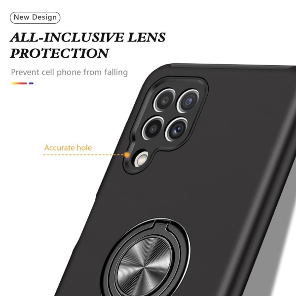 Samsung Galaxy A22 4G Fingerring Kickstand (indbygget metalplade Black