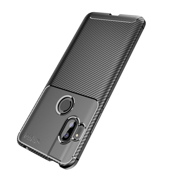 Motorola One Hyper Karbonfiber Deksel - Svart Black