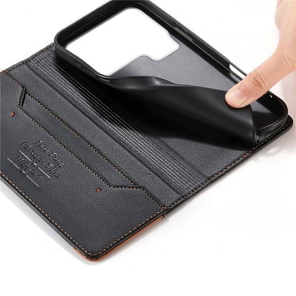 DIERFENG Til Xiaomi 17 Pro Max Pungcover RFID Beskyttelse Stander - Sort Black
