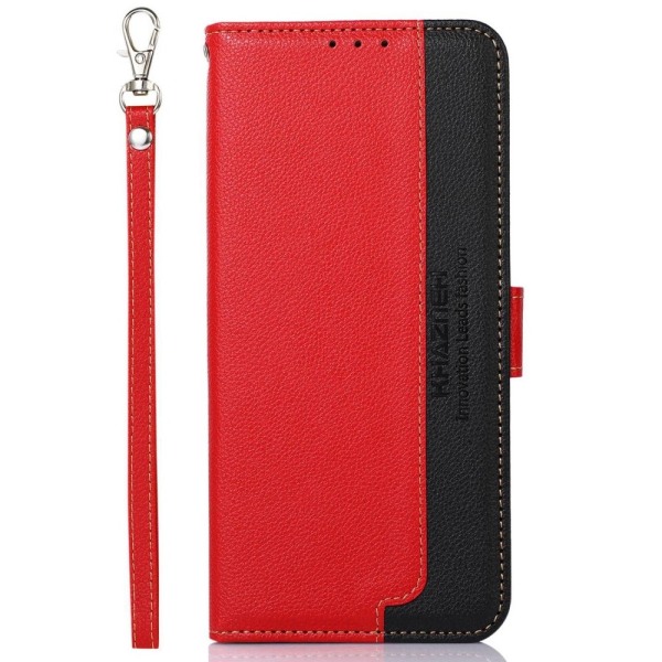 KHAZNEH Plånboksfodral till Samsung Galaxy S24 Ultra - Röd/Svart Röd