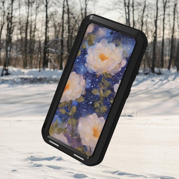 Samsung Galaxy S25 Case Panserbeskyttelse Case Shell + hærdet glas Black
