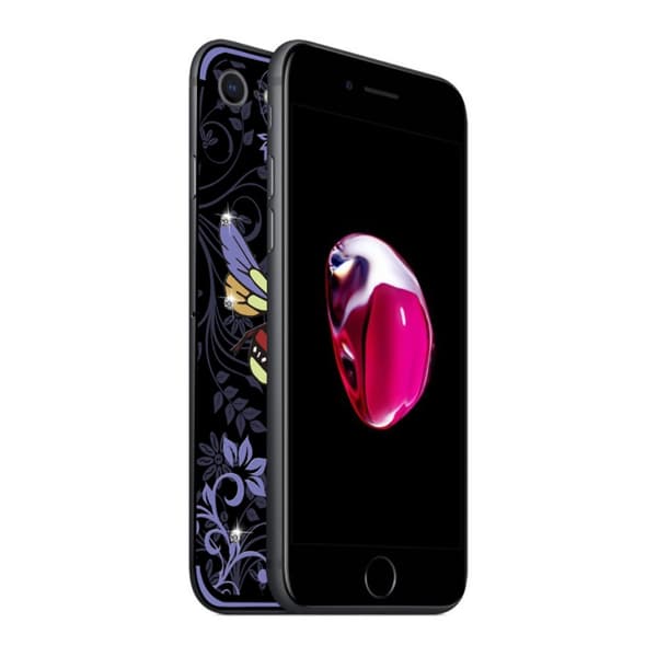 NXE Insect Pattern Rhinestone Decor TPU Kansi - iPhone 8 / 7 - Violetti Bee
