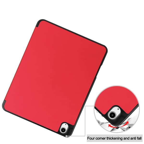 Etui for iPad Air 13 (2024) med Tri-fold Stativ, Tablettdeksel med Penneholder Red