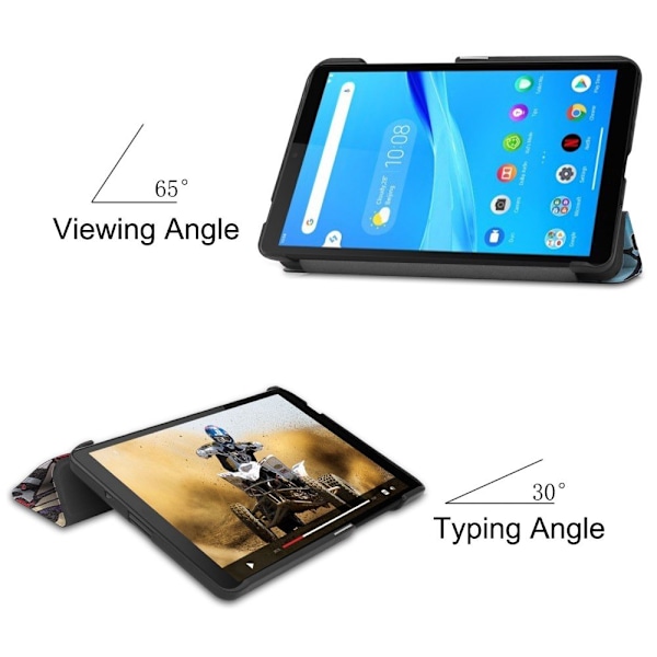 Trifoldbart cover til Lenovo Tab M7 (1 Gen) - Graffiti Multicolor
