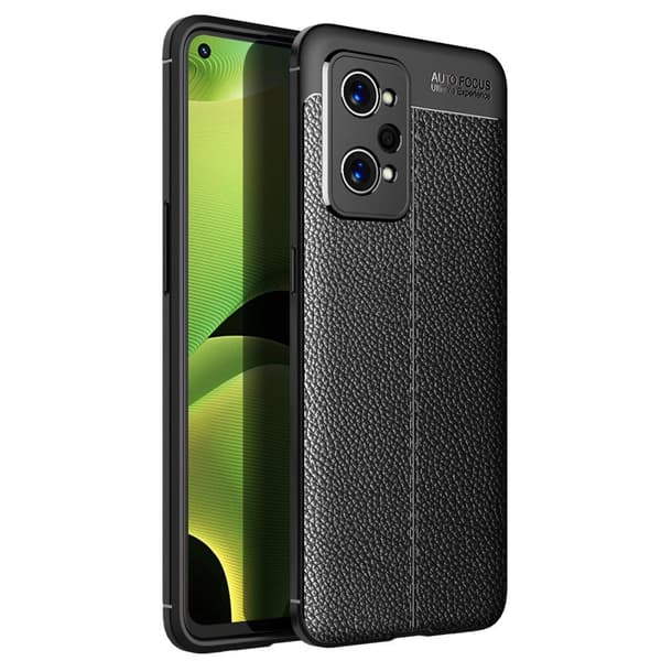 Realme GT Neo2 TPU - deksel Litchi Texture - Svart Black