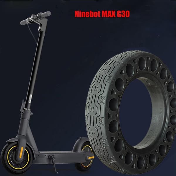 Anti - eksplosionsgummidæk til Ninebot Max G30 elektrisk scooter 1stk Black