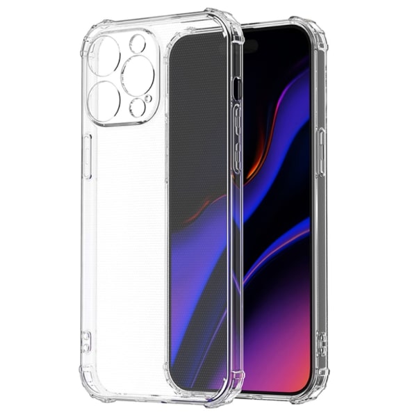 Til iPhone 15 Pro Max Shell Case TPU bagside-telefoncover Transparent