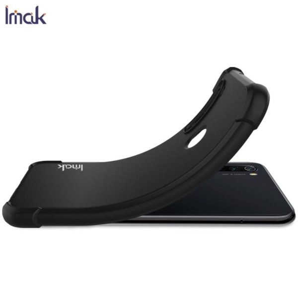 IMAK Soft TPU Cover with Screen Protector for OnePlus 8 - Black Transparent