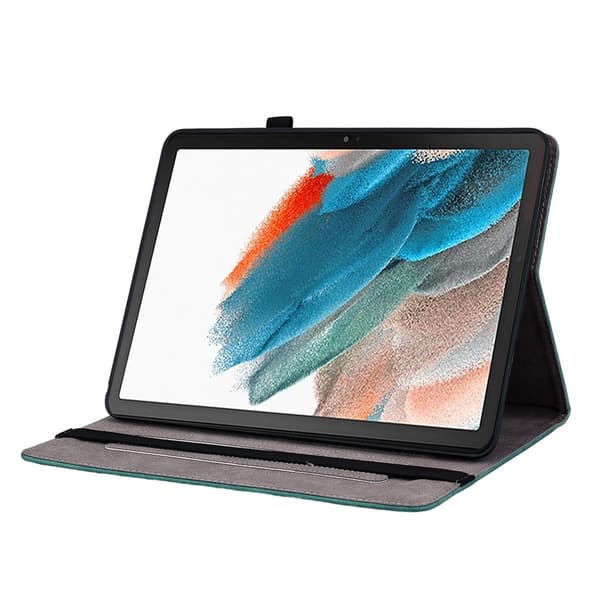 Til Samsung Galaxy Tab A11 Deksel Med Roseblomst Preging - Green