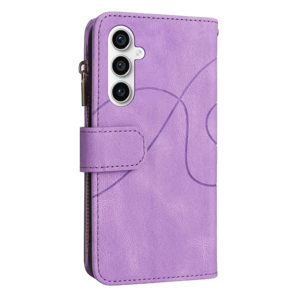 KT Multifunksjons Serie-5 For Samsung Galaxy S23 FE Telefonveske Purple
