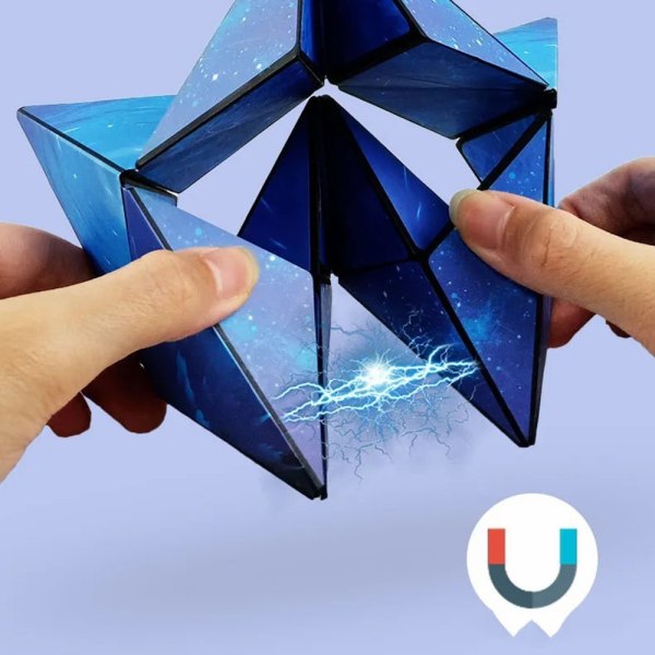Fidget 3D Magic Cube Transformert Puslespill - Mekanisk Multicolor