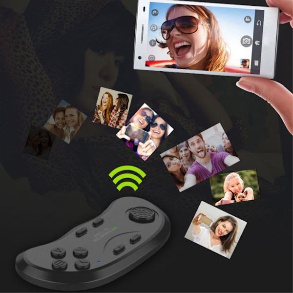 VR SHINECON Bluetooth 3.0 trådløs gamepad for smarttelefon og VR Black