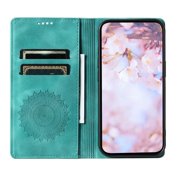 Cover til iPhone 17 Pro Max med Magnetisk Lukning Mønsterpræget Green