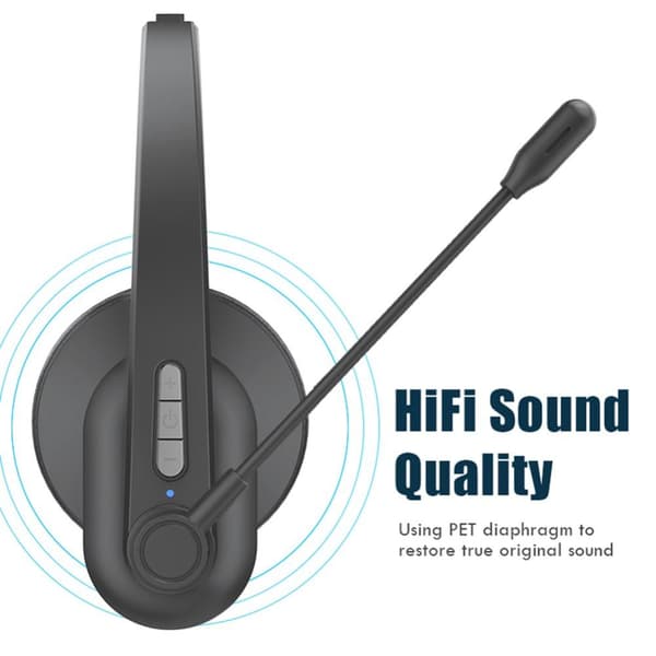 OY631 Bluetooth 5.3 Headset Kundeservice Hovedtelefon med mikrofonheadset. Black