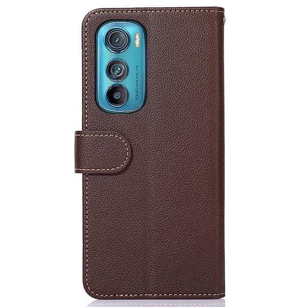 KHAZNEH Motorola Edge 30 5G Plånboksfodral - Brun/Blå Brun