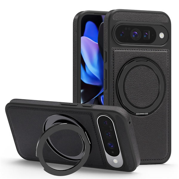 Magnetisk bagsidecover med ringstand til Google Pixel 10 Pro / Pixel 10 Black