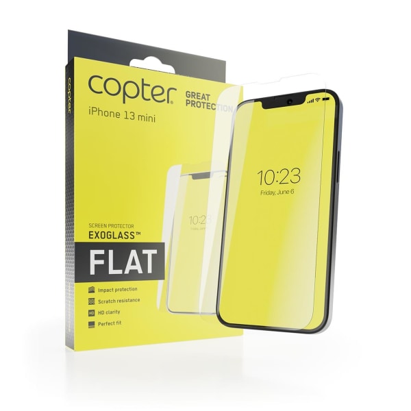 Copter Exoglass iPhone 13 Mini -puhelimeen Transparent