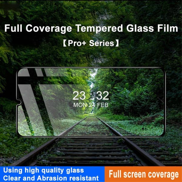 IMAK Pro+ Samsung Galaxy A15 fuld dækning hærdet glas, sort Transparent