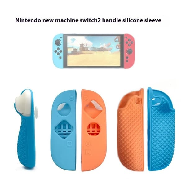 1 par kompatibelt med Nintendo Switch 2 Joy-Con-kontrollerdeksel - oransje + blå Orange