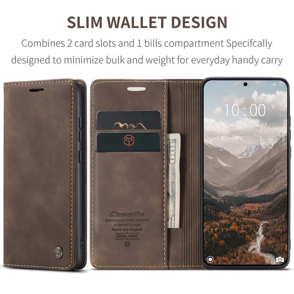 CASEME Plånboksfodral Xiaomi 15T - Coffee Mörkbrun