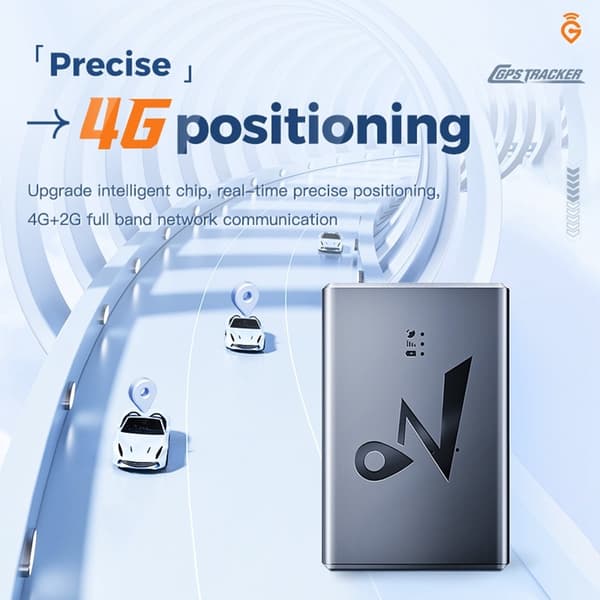 4G LTE GPS-spårare Tracker 5500 mAh-batteri magnetfäste fordonsspårning realtid Svart