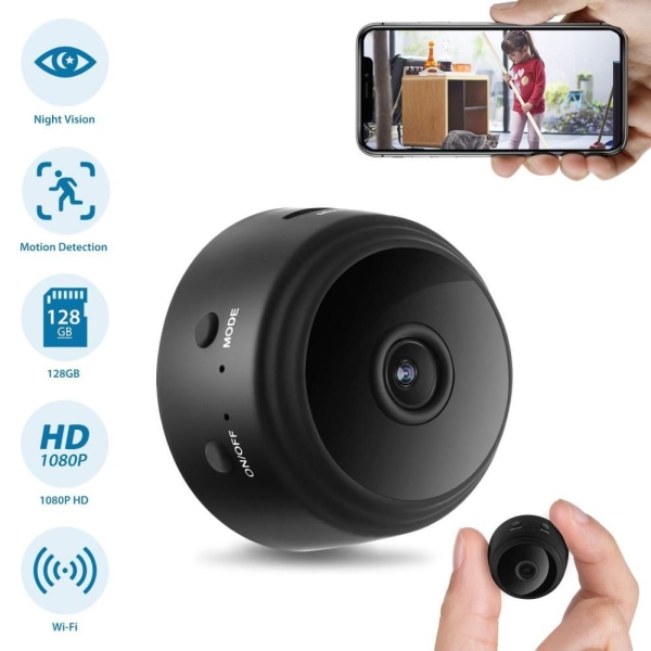 Mini Spy Kamera Wifi Home Security Cam HD 1080P Black 2895 | Black | Fyndiq