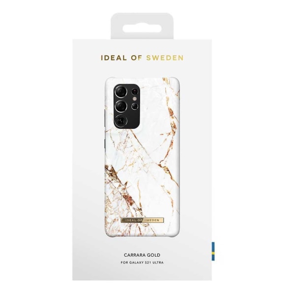 iDeal Of Sweden Samsung Galaxy S22 Ultra Cover - Carrara Gold White