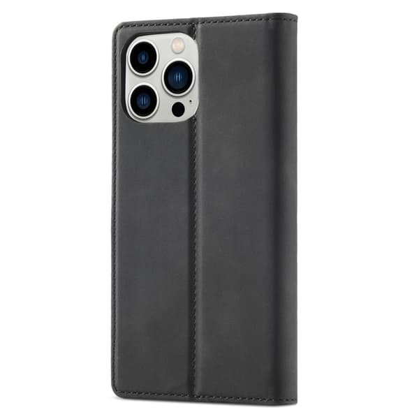 LC.IMEEKE Magnetisk Telefonveske for iPhone 15 Pro Stativ Lommebok Deksel Black