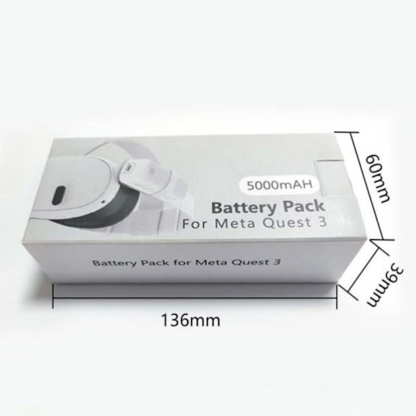 Externt Batteri Power Bank Meta Quest 3 VR-glasögon 5000mAh Vit