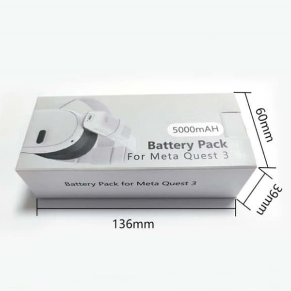 Ulkoinen akku Power Bank Meta Quest 3 VR - lasit 5000mAh White