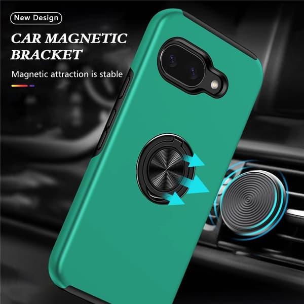 Til Pixel 10a Deksel Hybriddeksel med Finger Ring Green