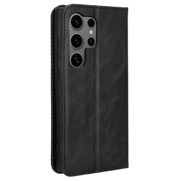 Lompakkoteline Käännettävä puhelinkotelo Samsung Galaxy S24 Ultra- musta Black