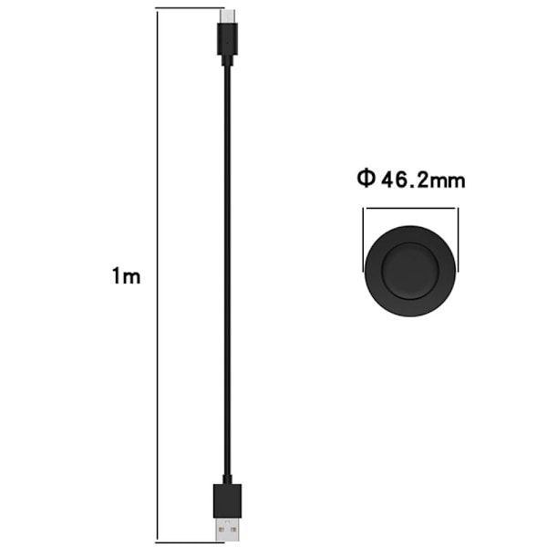 Xiaomi Watch S1 magnetisk trådløs oplader Smart Watch bærbar opladningsstation Black