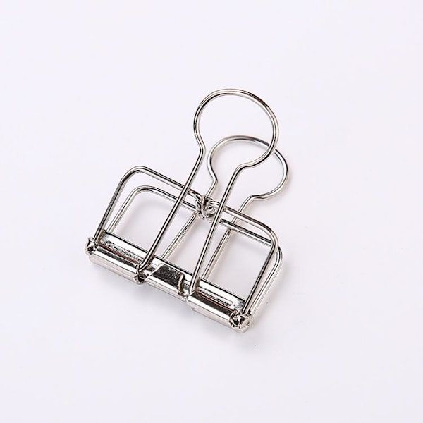 3 Pcs Hollow Metal Binder Clips Home Office Paper Holder Small - Mixed Colours Gold