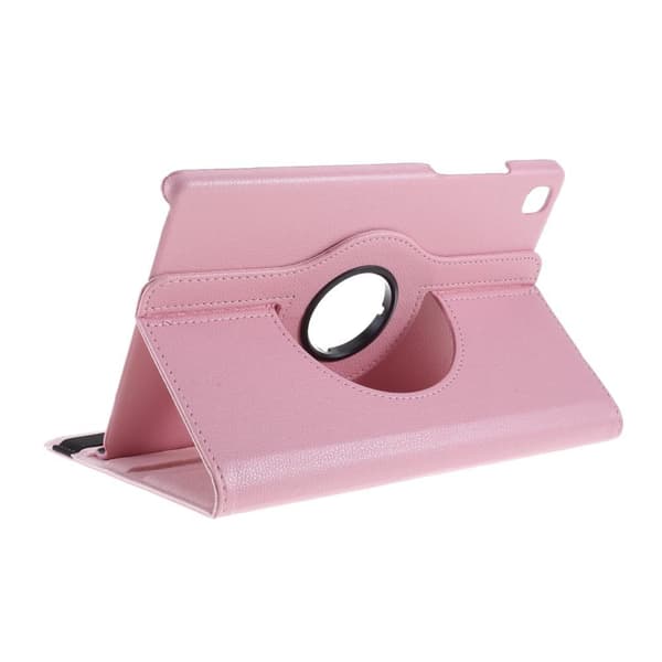 Litchi Taske Roterende Stativ Samsung Galaxy Tab A7 10.4 (2020) Pink