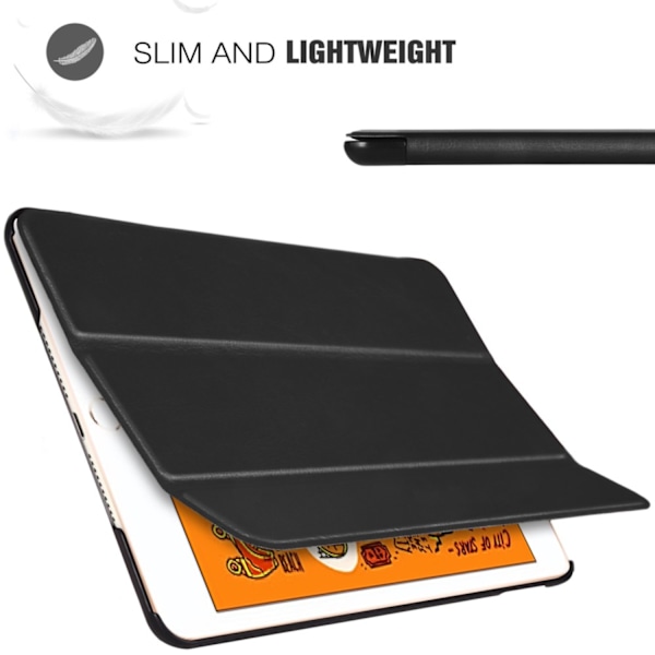 iPad Mini 2019/Mini 4 Slim Fit Trefoldelig Deksel - Svart Black