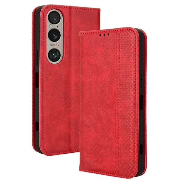 Wallet Stand Flip - telefonetui til Xperia 1 VI Red