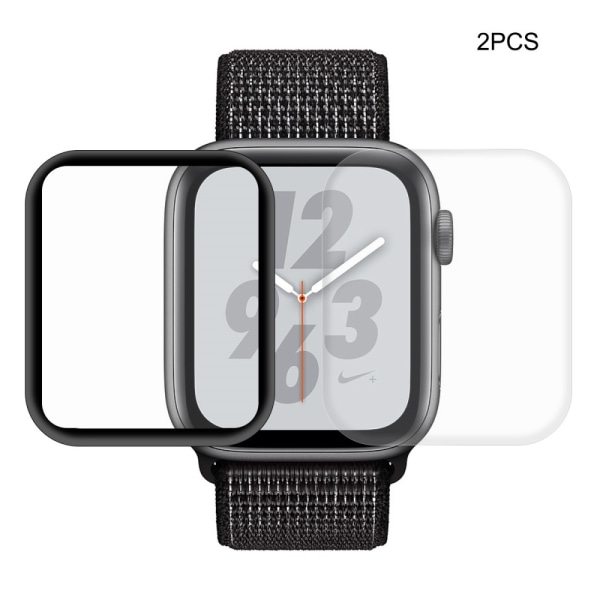 2 STK HAT PRINCE til Apple Watch Series 4 44mm fuld dækning Transparent