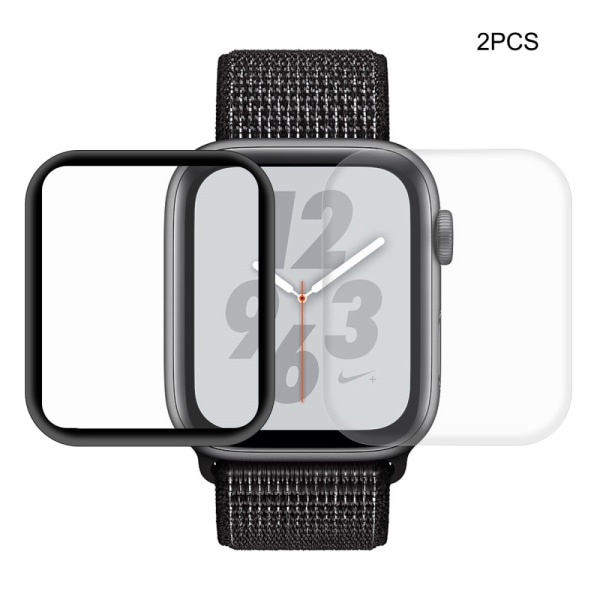 2PCS HAT PRINCE for Apple Watch Series 4 44mm Full Coverage Transparent