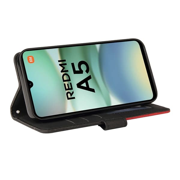 Til Xiaomi Redmi A5 4G KT-serie-1 dobbeltfarve tegnebog Black