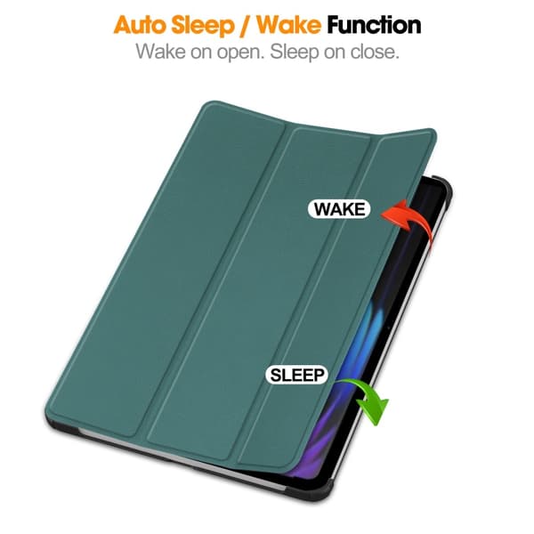 Slim Fit Cover Case til Xiaomi Pad 7 Auto Wake / Sleep - Grøn Green