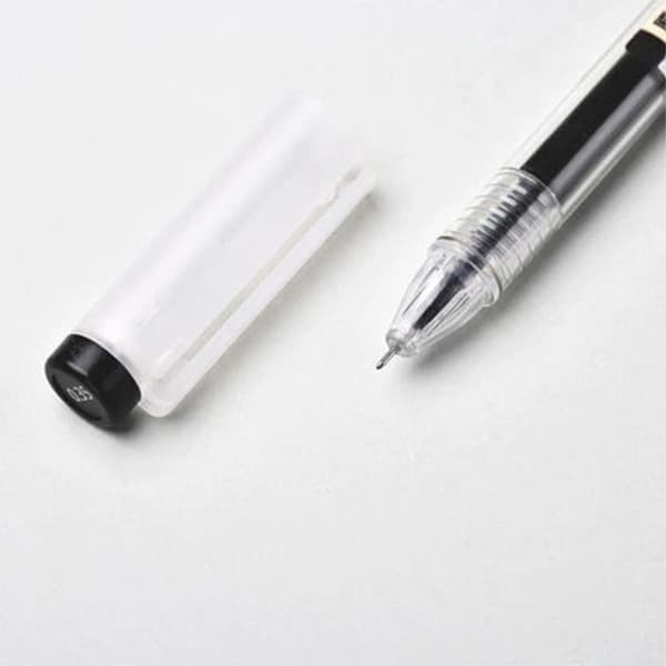 0.35mm Gel Pen Roller Ball Pens Office Student Exam - Black 3 pcs Black