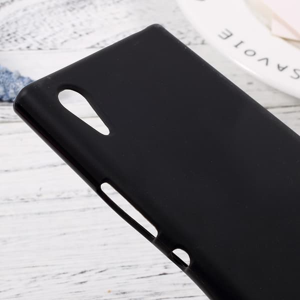 Sony Xperia XA1 Slim Matt TPU Cover - Sort Black