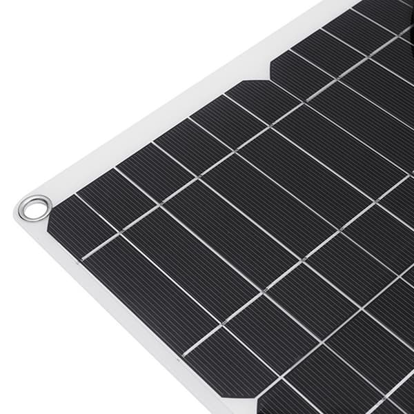 Solcellepanel 20W monokrystallinsk silisium bøyelig solcellepanel for RV / bil / yacht Black