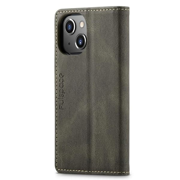AUTSPACE A01 Retro lompakkokotelo iPhone 13 Mini - Ruskea Brown